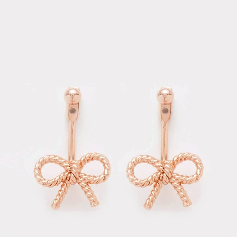 Olivia Burton Women's‎ Vintage Bow Jacket Earrings - Rose Gold